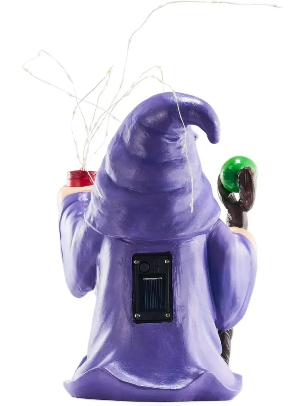 Patriotic Garden Gnome Statue with Fairy Lights | Waterproof Outdoor Decor for